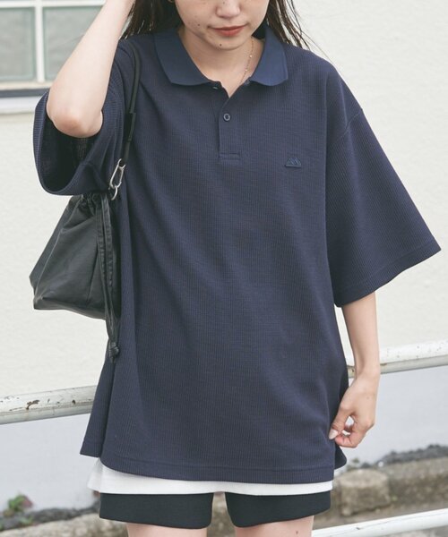 Franklin Climbing（フランクリンクライミング）の「【Franklin Climbing/フランクリンクライミング】ワッフルポロシャツ（ポロシャツ・メンズ・ネイビー/アイボリー/ブラック・SMALL/MEDIUM/LARGE）」の3枚目の写真