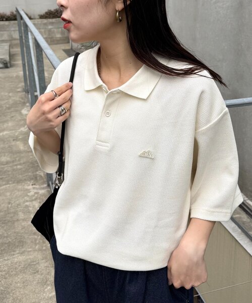 Franklin Climbing（フランクリンクライミング）の「【Franklin Climbing/フランクリンクライミング】ワッフルポロシャツ（ポロシャツ・メンズ・ネイビー/アイボリー/ブラック・SMALL/MEDIUM/LARGE）」の2枚目の写真