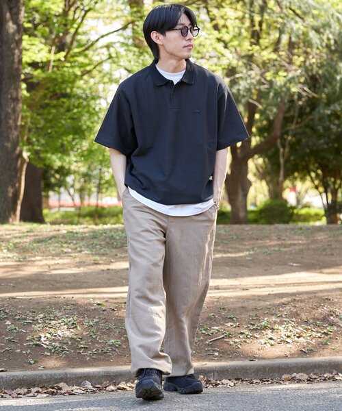 Franklin Climbing（フランクリンクライミング）の「【Franklin Climbing/フランクリンクライミング】ワッフルポロシャツ（ポロシャツ・メンズ・ネイビー/アイボリー/ブラック・SMALL/MEDIUM/LARGE）」の9枚目の写真