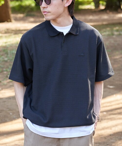 Franklin Climbing（フランクリンクライミング）の「【Franklin Climbing/フランクリンクライミング】ワッフルポロシャツ（ポロシャツ・メンズ・ネイビー/アイボリー/ブラック・SMALL/MEDIUM/LARGE）」の21枚目の写真