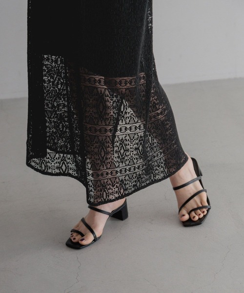 LOWRYS FARM（ローリーズファーム）の「カットレースタイトスカート　327059（スカート・レディース・ブラック/ブラウン/グリーン/アイボリー・FREE）」の11枚目の写真