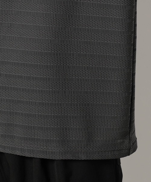 Grand PARK（グランドパーク）の「ジャガードメッシュTシャツ（Tシャツ/カットソー・メンズ・ブラック/チャコールグレー・MEDIUM/LARGE）」の10枚目の写真