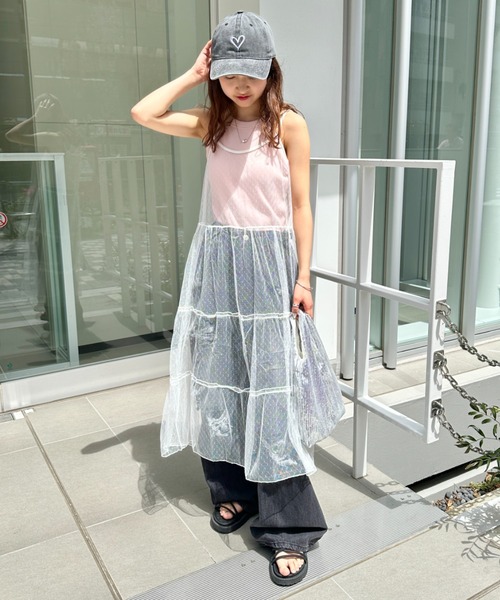 CLEA（クレア）の「ハート刺繍ピグメントキャップ（キャップ・レディース・ブルー/ブラック/ピンク/ベージュ・FREE）」の14枚目の写真