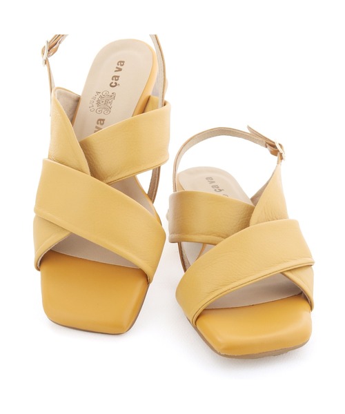 cava cava（サヴァサヴァ）の「ローヒールクロスサンダル　3720557（サンダル・レディース・ブラック/イエロー/シルバー・24.5cm/24cm/23.5cm/23cm/22.5cm）」の16枚目の写真