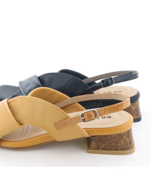 cava cava（サヴァサヴァ）の「ローヒールクロスサンダル　3720557（サンダル・レディース・ブラック/イエロー/シルバー・24.5cm/24cm/23.5cm/23cm/22.5cm）」の14枚目の写真