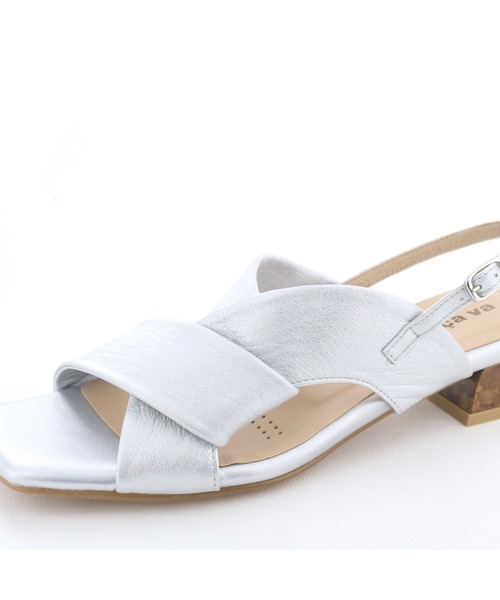 cava cava（サヴァサヴァ）の「ローヒールクロスサンダル　3720557（サンダル・レディース・ブラック/イエロー/シルバー・24.5cm/24cm/23.5cm/23cm/22.5cm）」の9枚目の写真