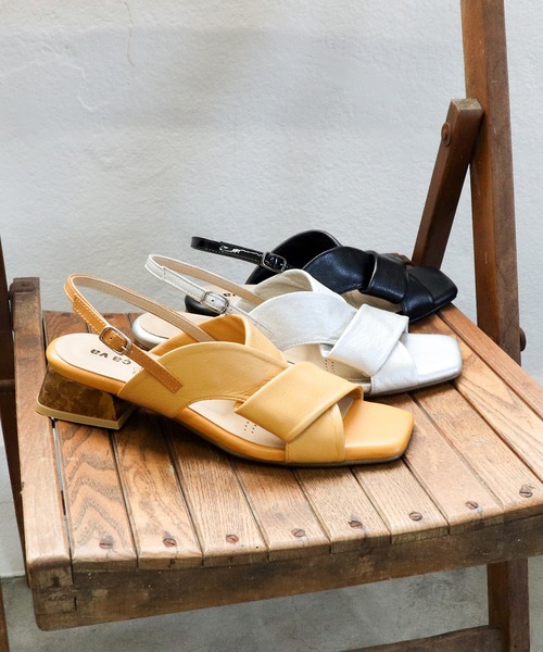 cava cava（サヴァサヴァ）の「ローヒールクロスサンダル　3720557（サンダル・レディース・ブラック/イエロー/シルバー・24.5cm/24cm/23.5cm/23cm/22.5cm）」の7枚目の写真