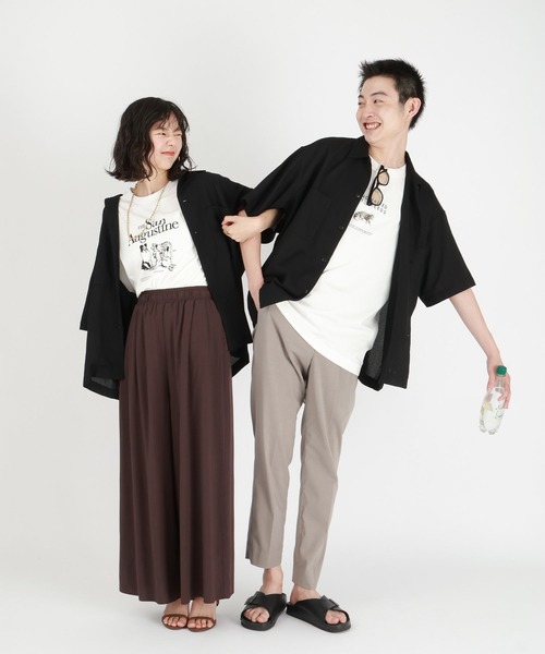 GLOBAL WORK（グローバルワーク）の「快適サマ－シャツ/パナマ/287583（シャツ/ブラウス・メンズ・アイボリー/ブラック/ネイビー・SMALL/MEDIUM/LARGE/X-LARGE）」の2枚目の写真