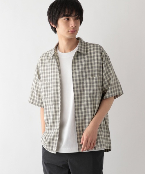 GLOBAL WORK（グローバルワーク）の「快適サマ－シャツ/パナマ/287583（シャツ/ブラウス・メンズ・アイボリー/ブラック/ネイビー・SMALL/MEDIUM/LARGE/X-LARGE）」の6枚目の写真