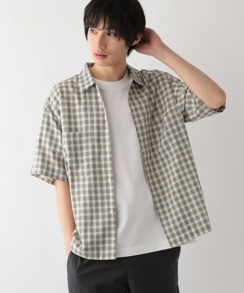 GLOBAL WORK（グローバルワーク）の「快適サマ－シャツ/パナマ/287583（シャツ/ブラウス・メンズ・アイボリー/ブラック/ネイビー・SMALL/MEDIUM/LARGE/X-LARGE）」の7枚目の写真