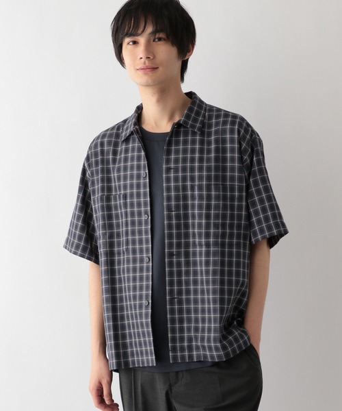 GLOBAL WORK（グローバルワーク）の「快適サマ－シャツ/パナマ/287583（シャツ/ブラウス・メンズ・アイボリー/ブラック/ネイビー・SMALL/MEDIUM/LARGE/X-LARGE）」の16枚目の写真