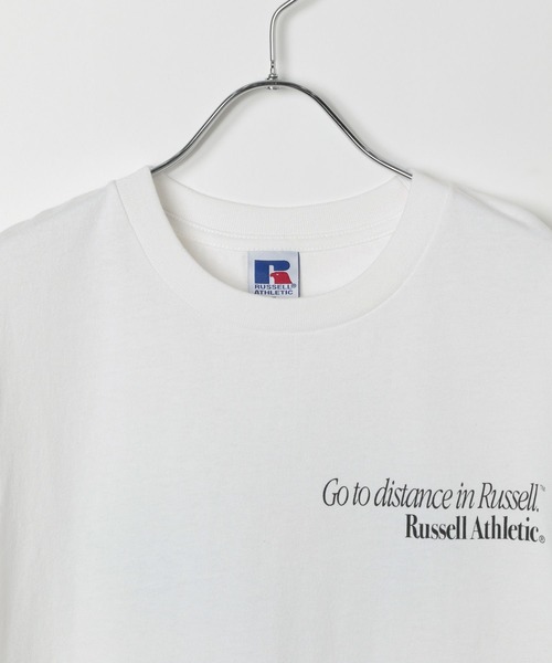 Russell Athletic（ラッセルアスレティック）の「【RUSSELL ATHLETIC (ラッセルアスレティック）】別注バックプリントノースリーブT（Tシャツ/カットソー・レディース・ライトグリーン/オフホワイト/チャコール・FREE）」の15枚目の写真