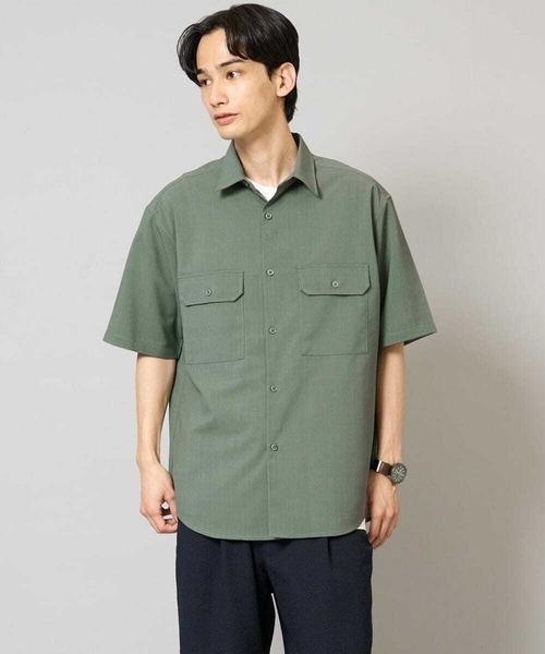 a.v.v（アーヴェヴェ）の「【速乾/イージーケア】Wポケットシャツ【夏リライト】（シャツ/ブラウス・メンズ・チャコールグレー/ネイビー/カーキ・50/48/46）」の3枚目の写真
