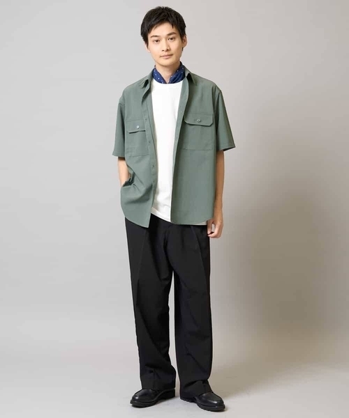 a.v.v（アーヴェヴェ）の「【速乾/イージーケア】Wポケットシャツ【夏リライト】（シャツ/ブラウス・メンズ・チャコールグレー/ネイビー/カーキ・50/48/46）」の21枚目の写真