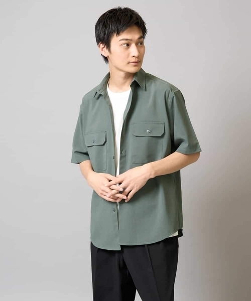 a.v.v（アーヴェヴェ）の「【速乾/イージーケア】Wポケットシャツ【夏リライト】（シャツ/ブラウス・メンズ・チャコールグレー/ネイビー/カーキ・50/48/46）」の17枚目の写真