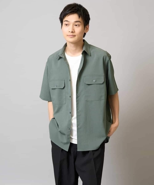 a.v.v（アーヴェヴェ）の「【速乾/イージーケア】Wポケットシャツ【夏リライト】（シャツ/ブラウス・メンズ・チャコールグレー/ネイビー/カーキ・50/48/46）」の16枚目の写真