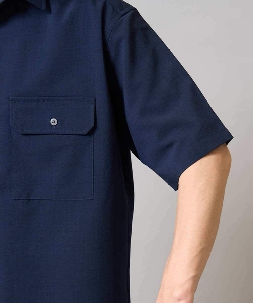 a.v.v（アーヴェヴェ）の「【速乾/イージーケア】Wポケットシャツ【夏リライト】（シャツ/ブラウス・メンズ・チャコールグレー/ネイビー/カーキ・50/48/46）」の8枚目の写真