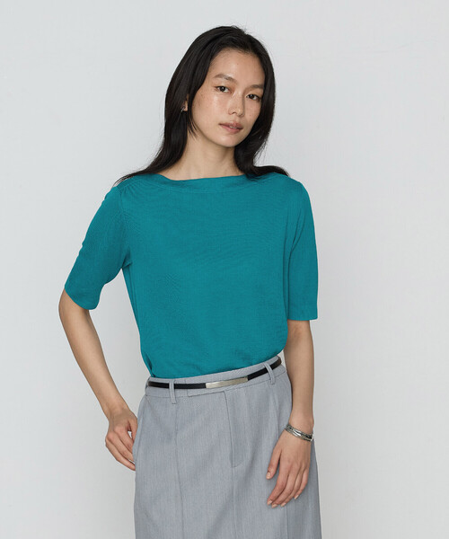 COMME CA（コムサ）の「綿アセテート プルオーバー（ニット/セーター・レディース・ブラック/ライトグレー/グリーン・9号/11号）」の11枚目の写真