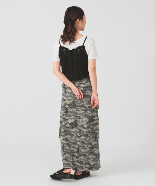 Ray BEAMS(レイビームス)の「レース フリル ビスチェ(シャツ/ブラウス・レディース・ブラック/ベージュ・ONE SIZE)」の4枚目の写真