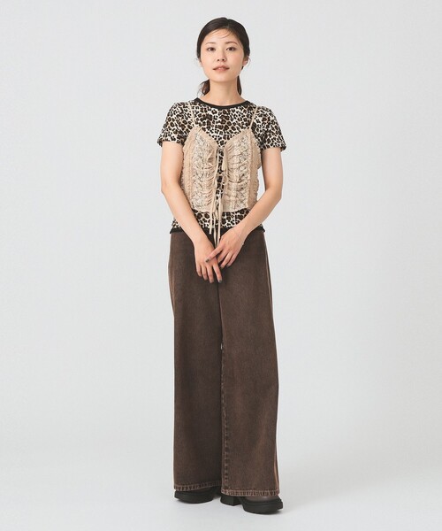 〘新品、未使用〙Ray BEAMS　ベージュ レース フリル ビスチェ セール】レース フリル ビスチェ（シャツ/ブラウス）｜Ray BEAMS