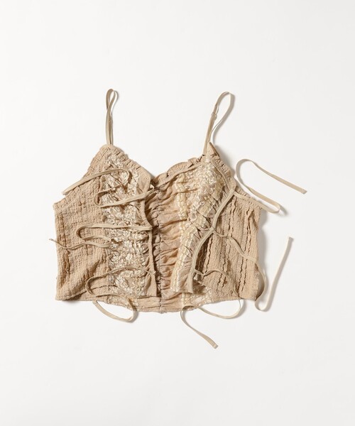Ray BEAMS(レイビームス)の「レース フリル ビスチェ(シャツ/ブラウス・レディース・ブラック/ベージュ・ONE SIZE)」の18枚目の写真