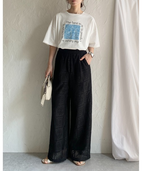 セール】セミワイドブロックレースロングパンツ（その他パンツ