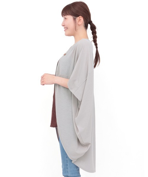 チチカカ（チチカカ）の「サラサラテレコドルマンカーディガン（カーディガン/ボレロ・レディース・マスタード/ブラック/グレー・FREE）」の11枚目の写真