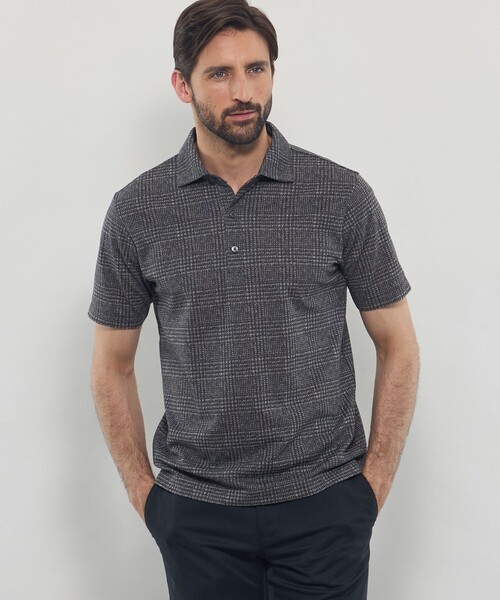 MACKINTOSH LONDON（マッキントッシュ ロンドン）の「【LEON掲載】ブライトンプリントポロシャツ（ポロシャツ・メンズ・ダークネイビー/ブラウン系その他5/グレー・XL/L/M）」の2枚目の写真