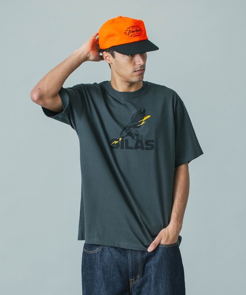 SILAS（サイラス）の「CAPITAL LETTER CAP（キャップ・メンズ・オレンジ/ブラック・ONE SIZE）」の5枚目の写真