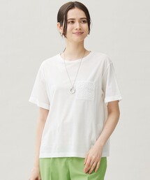 クロッシェポケット Tシャツ