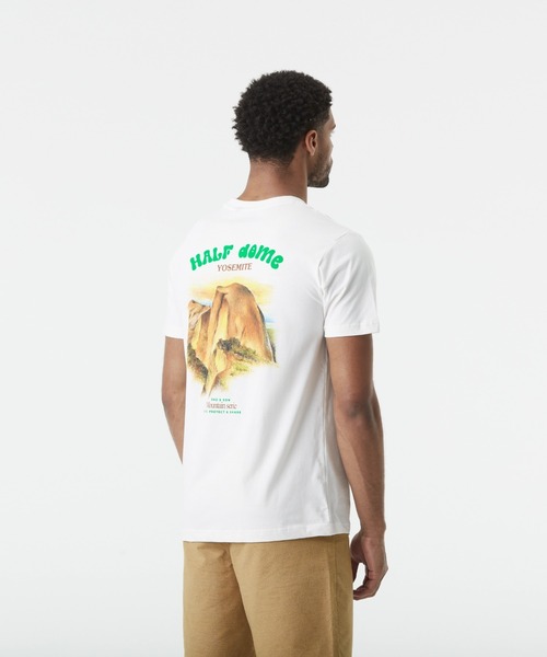 PICTURE ORGANIC CLOTHING(ピクチャーオーガニッククロージング)の「【PICTURE/ピクチャー】D&S HALF DOME TEE ワンポイント バックプリント Tシャツ(Tシャツ/カットソー・メンズ・ホワイト・LARGE/MEDIUM)」の3枚目の写真