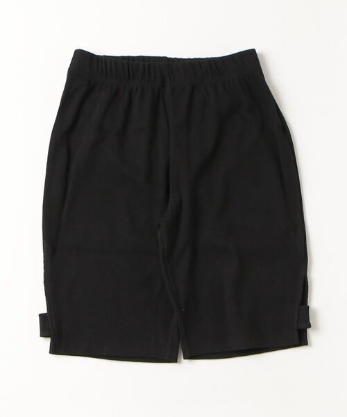 FRAY I.D サイドスリットバイカーショーツ (ブラック) ストレッチ FRAY I.D サイドスリットバイカーショーツ (ブラック