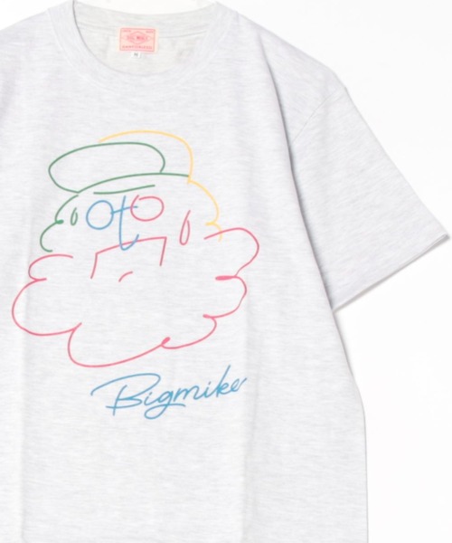 BIG MIKE(ビッグマイク)の「BIG MIKE ビッグマイク/ ハンディング オジサン 半袖プリント Tシャツ // 102528401(Tシャツ/カットソー・メンズ・ブラック/ホワイト/アッシュ・MEDIUM/LARGE/X-LARGE)」の1枚目の写真