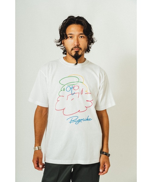 BIG MIKE(ビッグマイク)の「BIG MIKE ビッグマイク/ ハンディング オジサン 半袖プリント Tシャツ // 102528401(Tシャツ/カットソー・メンズ・ブラック/ホワイト/アッシュ・MEDIUM/LARGE/X-LARGE)」の5枚目の写真