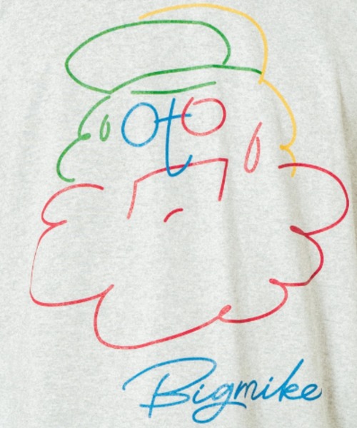 BIG MIKE(ビッグマイク)の「BIG MIKE ビッグマイク/ ハンディング オジサン 半袖プリント Tシャツ // 102528401(Tシャツ/カットソー・メンズ・ブラック/ホワイト/アッシュ・MEDIUM/LARGE/X-LARGE)」の4枚目の写真