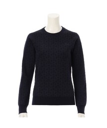 ゴルフウェアネイビーニット ADIDAS GOLF アディダスゴルフ A04998 ウール混 Vネック ニット