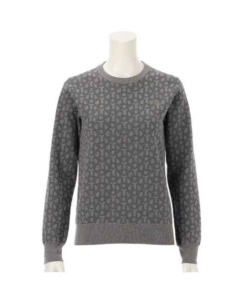 Felisi Golf(フェリージゴルフ)の「Felisi Golf(フェリージ ゴルフ) メリノウールクルーネックニット WS MERINO MONOGRAM CREW NECK KNIT(ニット/セーター・レディース・ネイビー/グレー/ブラック・M/S)」の1枚目の写真