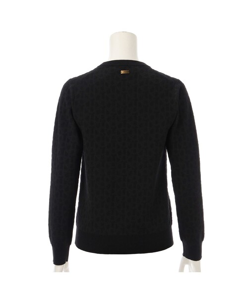 Felisi Golf(フェリージゴルフ)の「Felisi Golf(フェリージ ゴルフ) メリノウールクルーネックニット WS MERINO MONOGRAM CREW NECK KNIT(ニット/セーター・レディース・ネイビー/グレー/ブラック・M/S)」の4枚目の写真