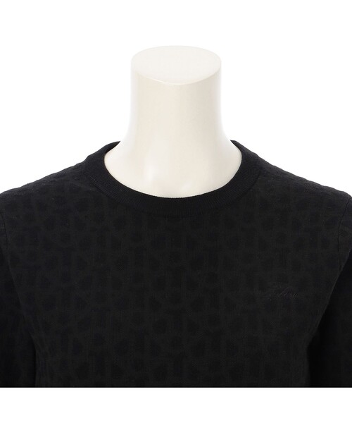 Felisi Golf(フェリージゴルフ)の「Felisi Golf(フェリージ ゴルフ) メリノウールクルーネックニット WS MERINO MONOGRAM CREW NECK KNIT(ニット/セーター・レディース・ネイビー/グレー/ブラック・M/S)」の5枚目の写真