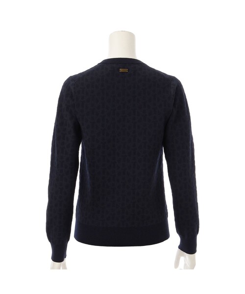 Felisi Golf(フェリージゴルフ)の「Felisi Golf(フェリージ ゴルフ) メリノウールクルーネックニット WS MERINO MONOGRAM CREW NECK KNIT(ニット/セーター・レディース・ネイビー/グレー/ブラック・M/S)」の11枚目の写真
