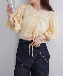 mystic mline セットアップ イエロー mline]ワイドパンツセットアップ | mystic(ミスティック