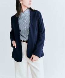 ジャケット レディース ノーカラージャケット 春 秋 50代 40代