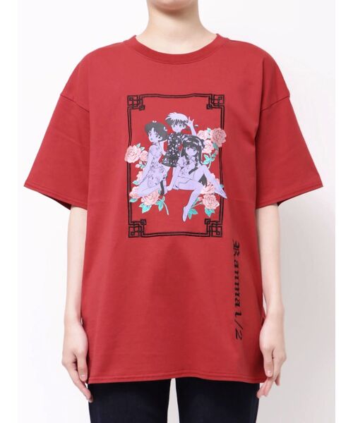 jouetie（ジュエティ）の「【TVアニメ『らんま1/2』jouetie】チャイナグラフィックTシャツ（Tシャツ/カットソー・レディース・ブラック/オフホワイト/レッド・MEDIUM）」の3枚目の写真