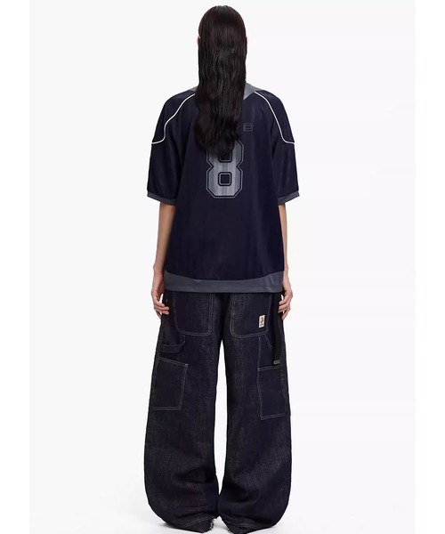 オーバーサイズ Vネック ナンバリング ゲームシャツ Tシャツ DT4342