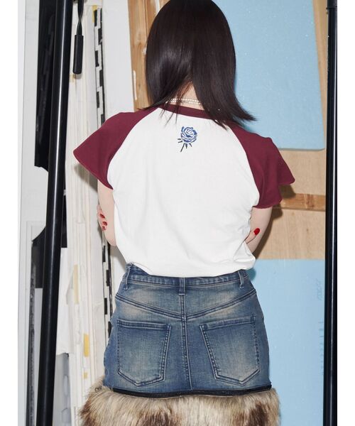 jouetie(ジュエティ)の「【LONSDALE×jouetie】ラグランTシャツ(Tシャツ/カットソー・レディース・ブラック/オフホワイト/ピンク・MEDIUM)」の5枚目の写真