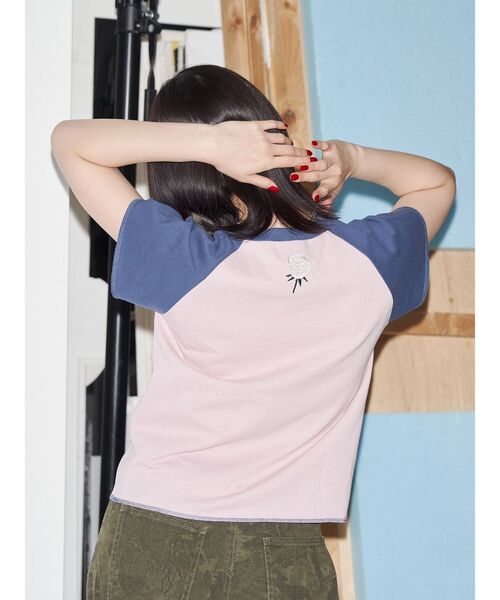 jouetie(ジュエティ)の「【LONSDALE×jouetie】ラグランTシャツ(Tシャツ/カットソー・レディース・ブラック/オフホワイト/ピンク・MEDIUM)」の17枚目の写真