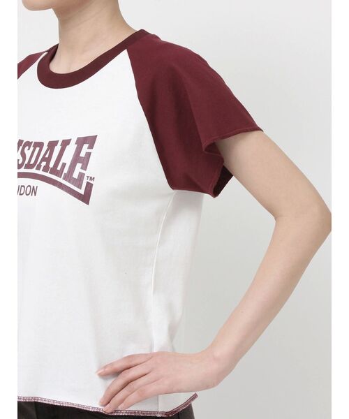jouetie（ジュエティ）の「【LONSDALE×jouetie】ラグランTシャツ（Tシャツ/カットソー・レディース・ブラック/オフホワイト/ピンク・MEDIUM）」の10枚目の写真
