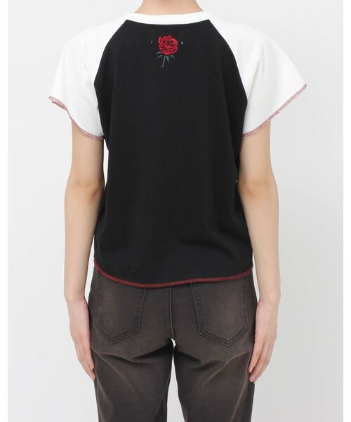 jouetie（ジュエティ）の「【LONSDALE×jouetie】ラグランTシャツ（Tシャツ/カットソー・レディース・ブラック/オフホワイト/ピンク・MEDIUM）」の13枚目の写真
