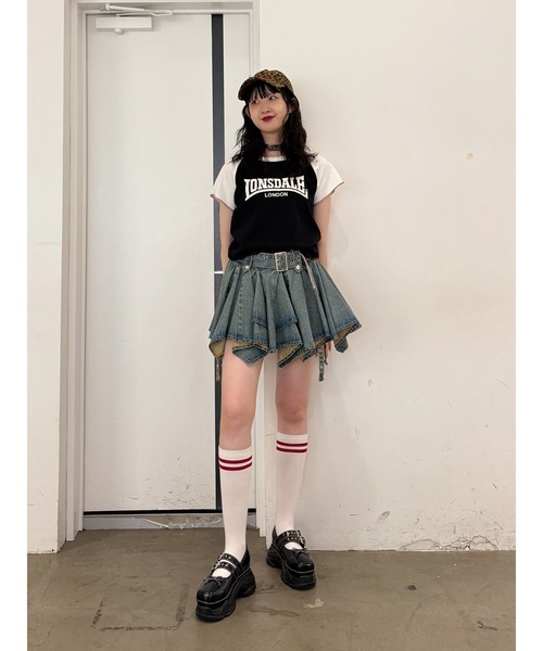 jouetie（ジュエティ）の「【LONSDALE×jouetie】ラグランTシャツ（Tシャツ/カットソー・レディース・ブラック/オフホワイト/ピンク・MEDIUM）」の20枚目の写真