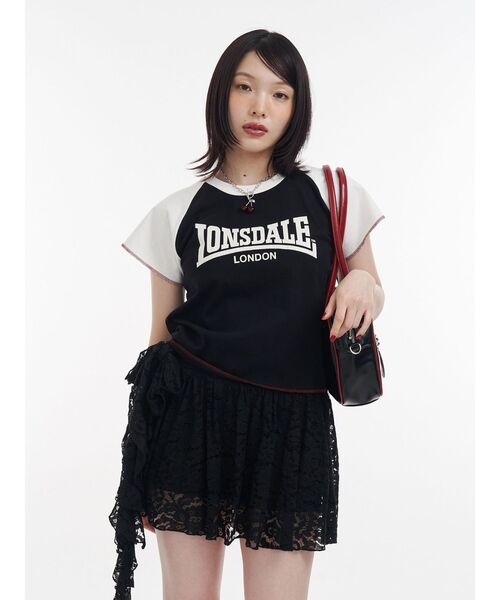tシャツ 「LONSDALE×jouetie」ラグランTシャツ レディース LONSDALE×jouetie】ラグランTシャツ（Tシャツ/カットソー